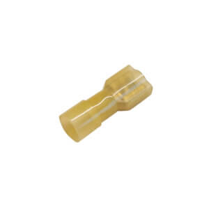 Flatstiftshylsa helisolerad Gul 4-6mm² (6,3mm) 10 st